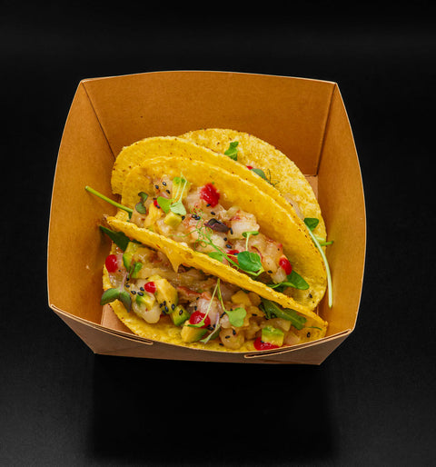 Tacos tartare di gamberi